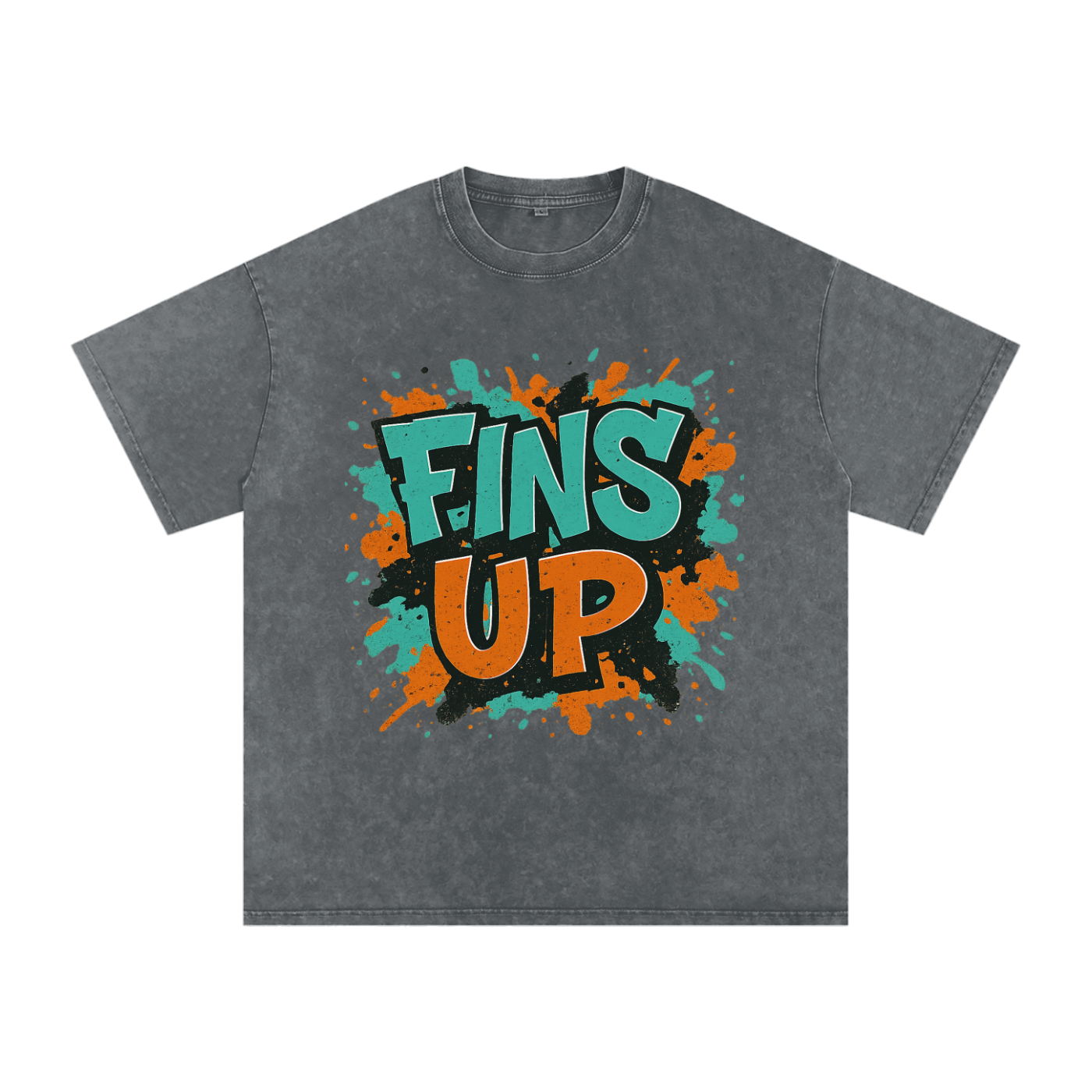"Fins Up" Miami Inspired Oversized Vintage Tee