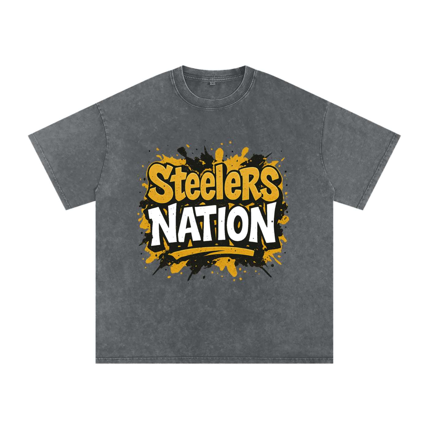 "Steelers Nation" Pittsburgh Inspired Oversized Vintage Tee