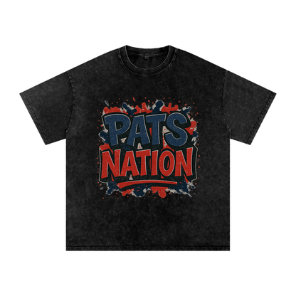 "Pats Nation" New England Inspired Oversized Vintage Tee
