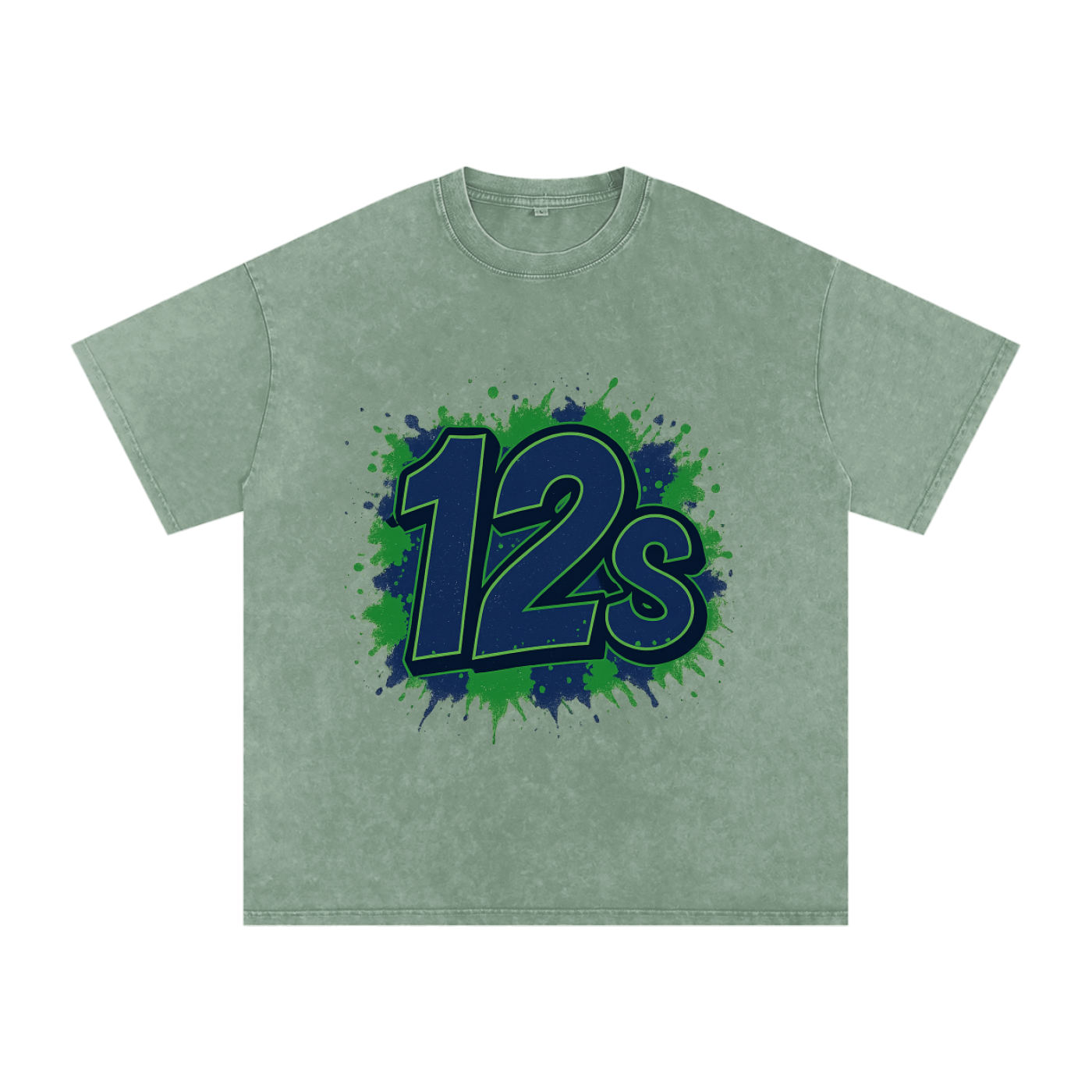 "12s" Seattle Inspired Oversized Vintage Tee