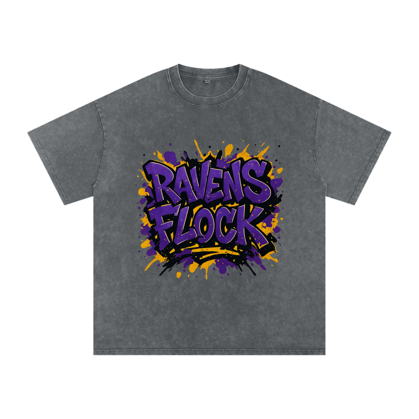 "Ravens Flock" Baltimore Inspired Oversized Vintage Tee