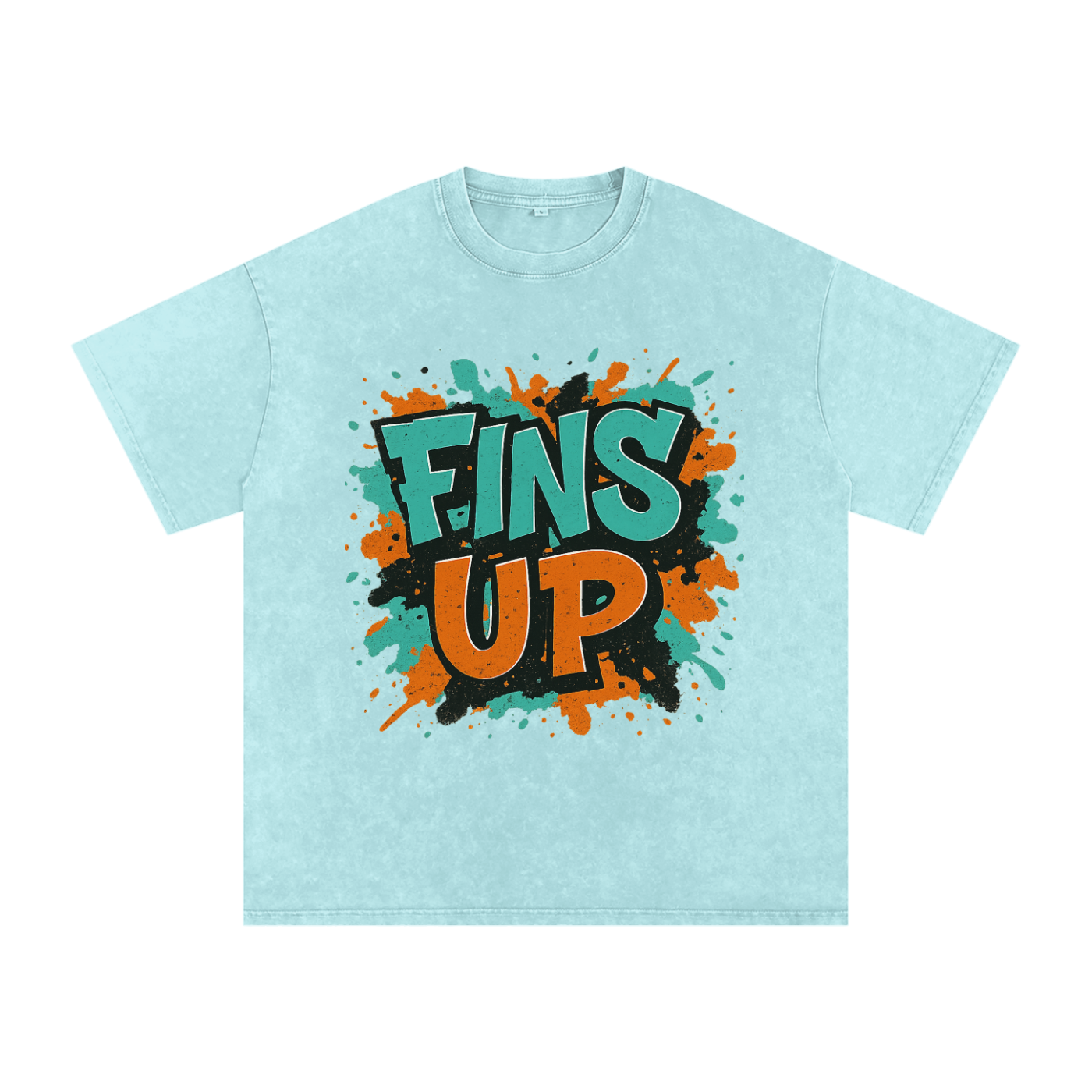 &quot;Fins Up&quot; Miami Inspired Oversized Vintage Tee