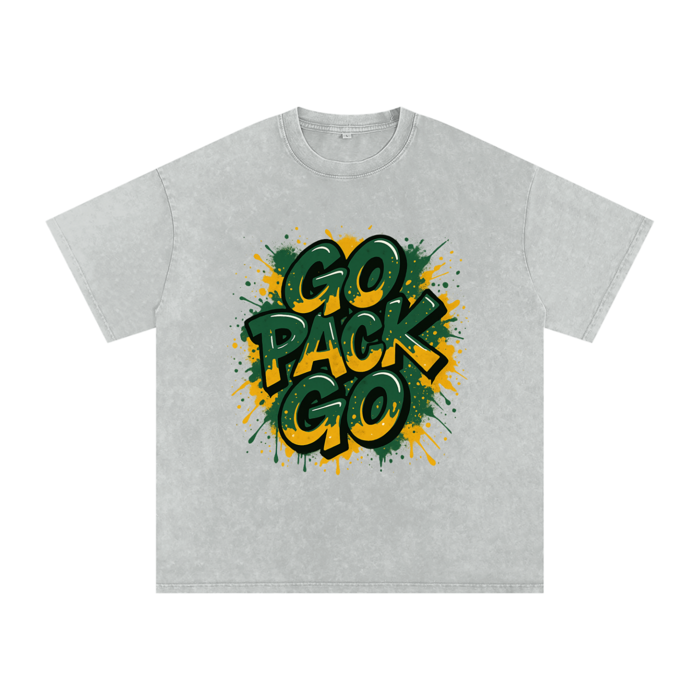 "Go Pack Go" Green Bay Inspired Oversized Vintage Tee