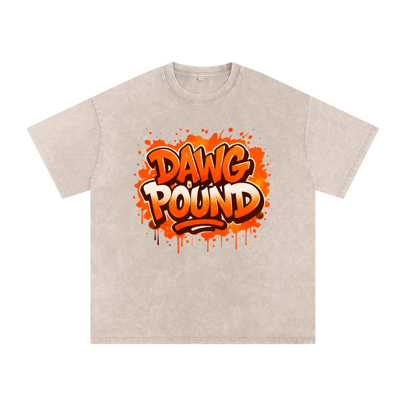 "Dawg Pound" Cleveland Inspired Oversized Vintage Tee