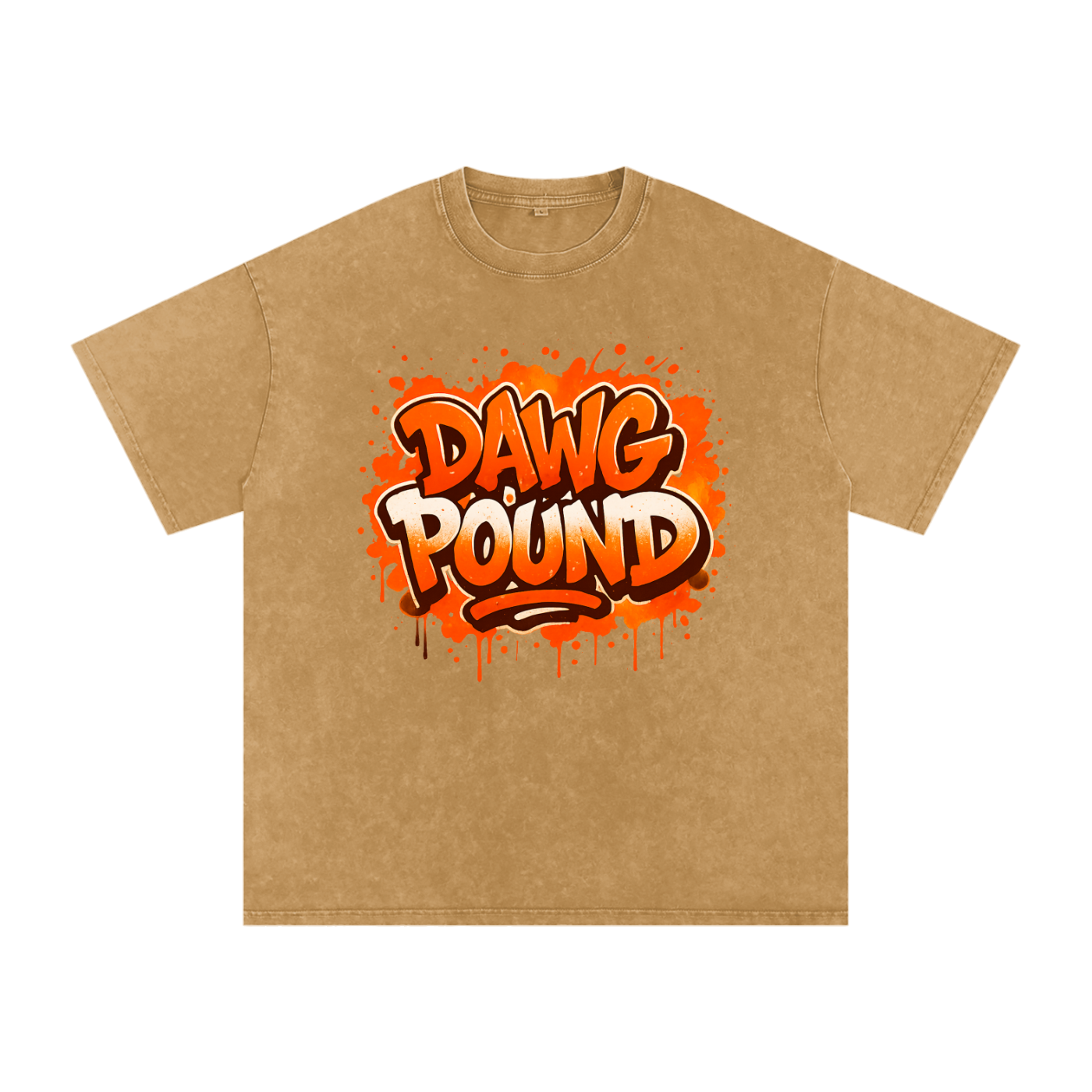 "Dawg Pound" Cleveland Inspired Oversized Vintage Tee