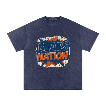"Bears Nation" Chicago Inspired Oversized Vintage Tee