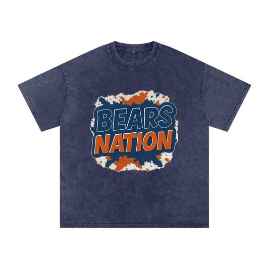 "Bears Nation" Chicago Inspired Oversized Vintage Tee
