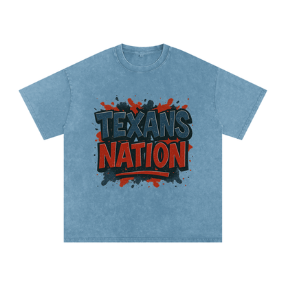 "Texans Nation" Houston Inspired Oversized Vintage Tee