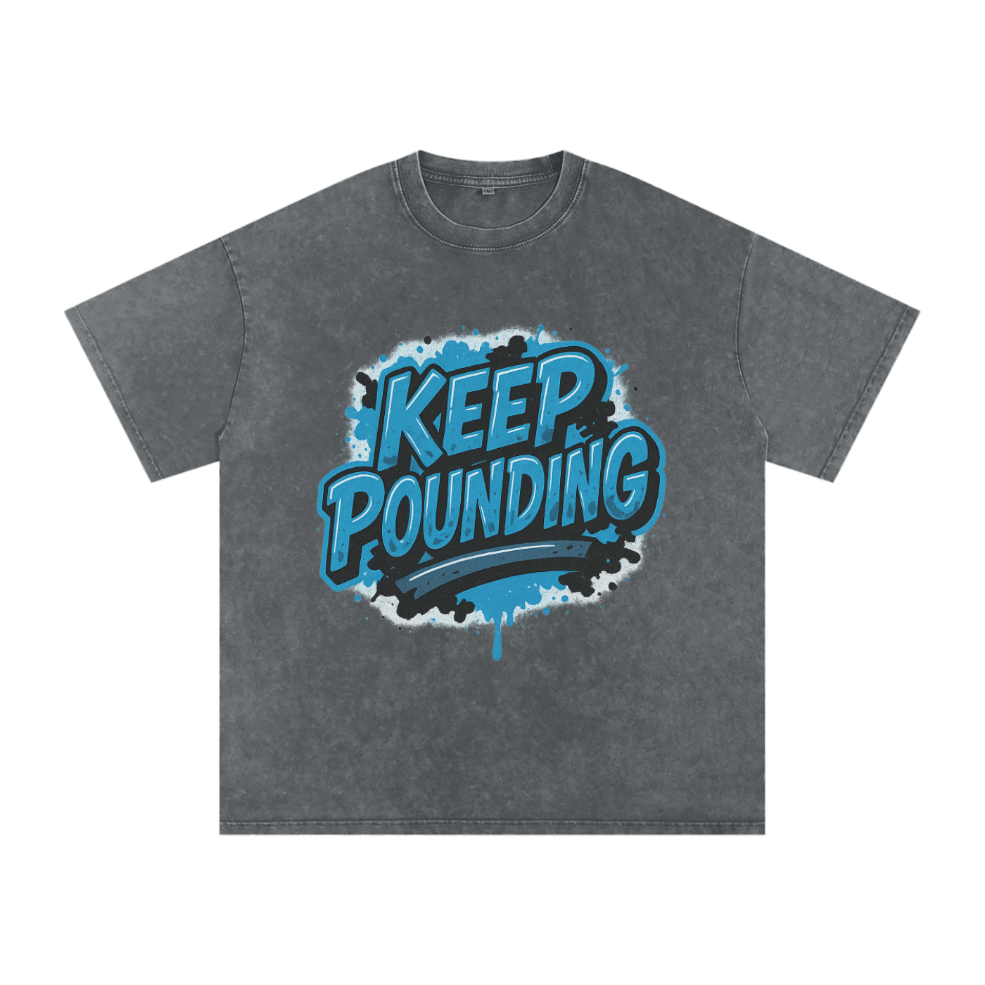 &quot;Keep Pounding&quot; Carolina Inspired Oversized Vintage Tee