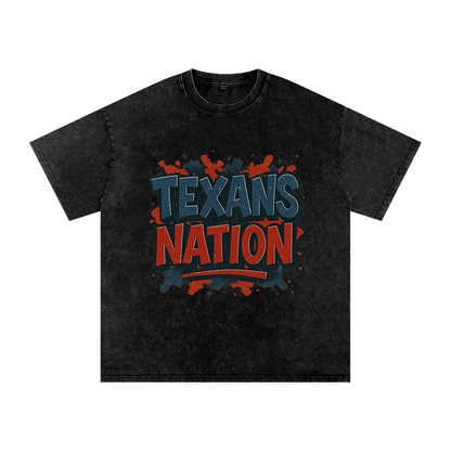"Texans Nation" Houston Inspired Oversized Vintage Tee