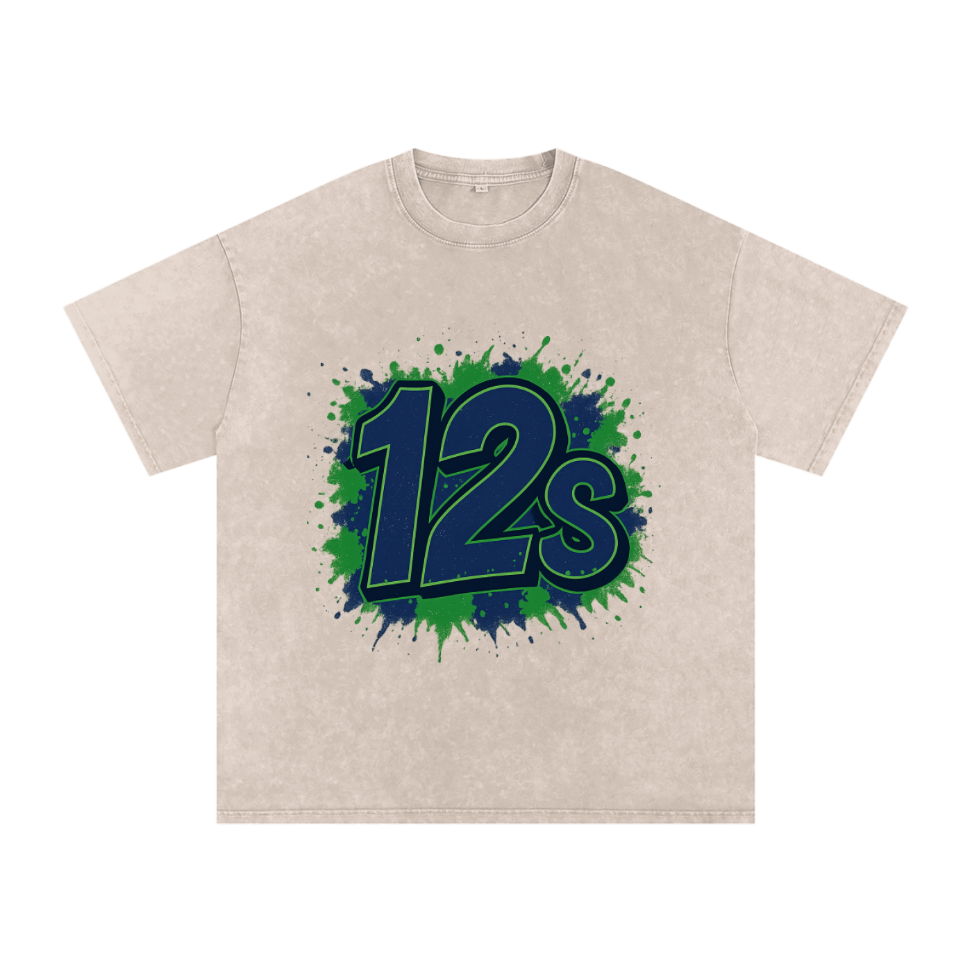 "12s" Seattle Inspired Oversized Vintage Tee