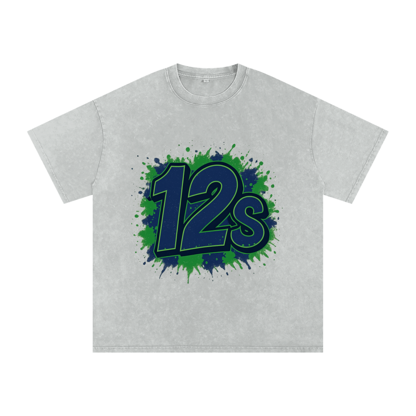 "12s" Seattle Inspired Oversized Vintage Tee
