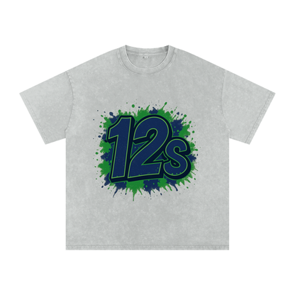 "12s" Seattle Inspired Oversized Vintage Tee