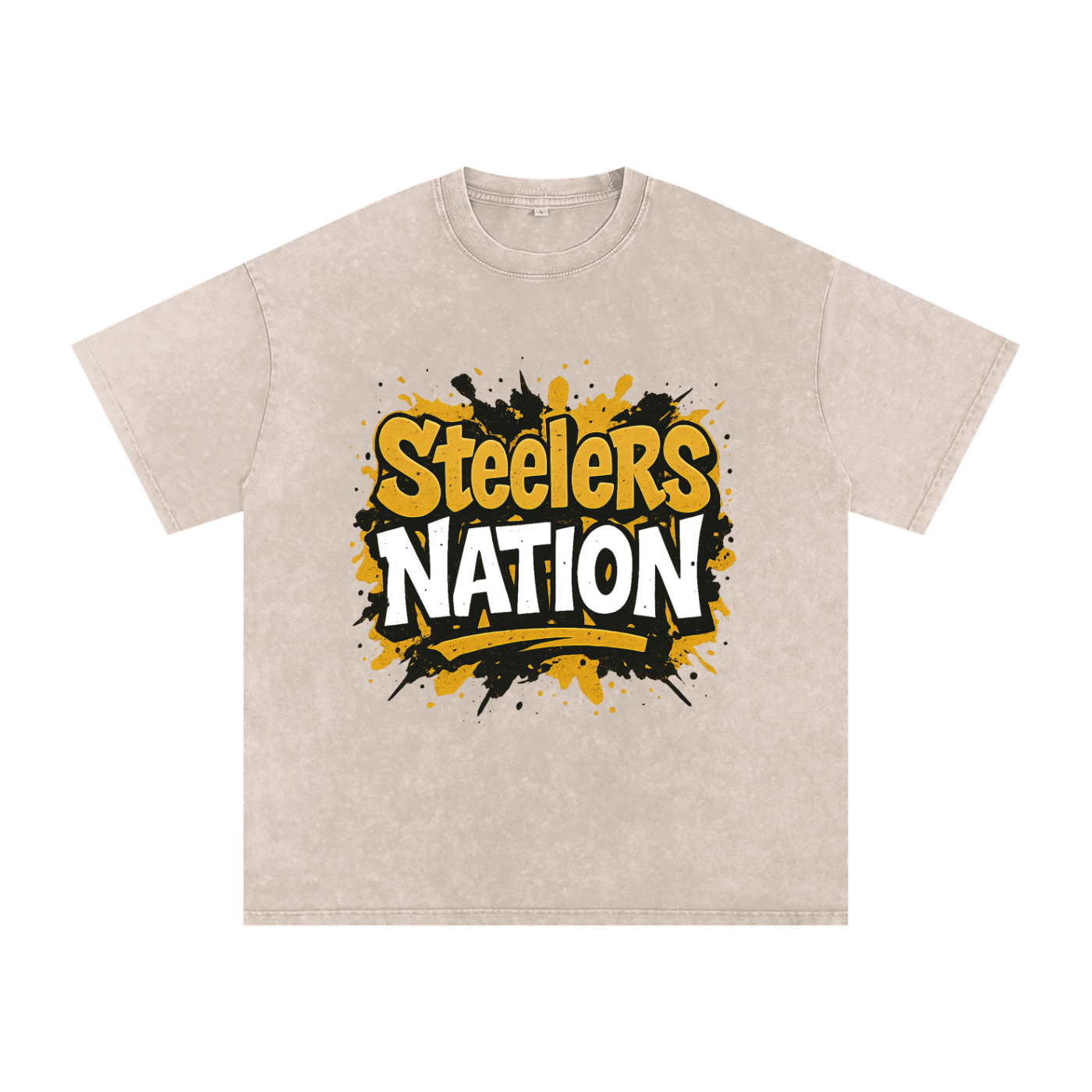 "Steelers Nation" Pittsburgh Inspired Oversized Vintage Tee
