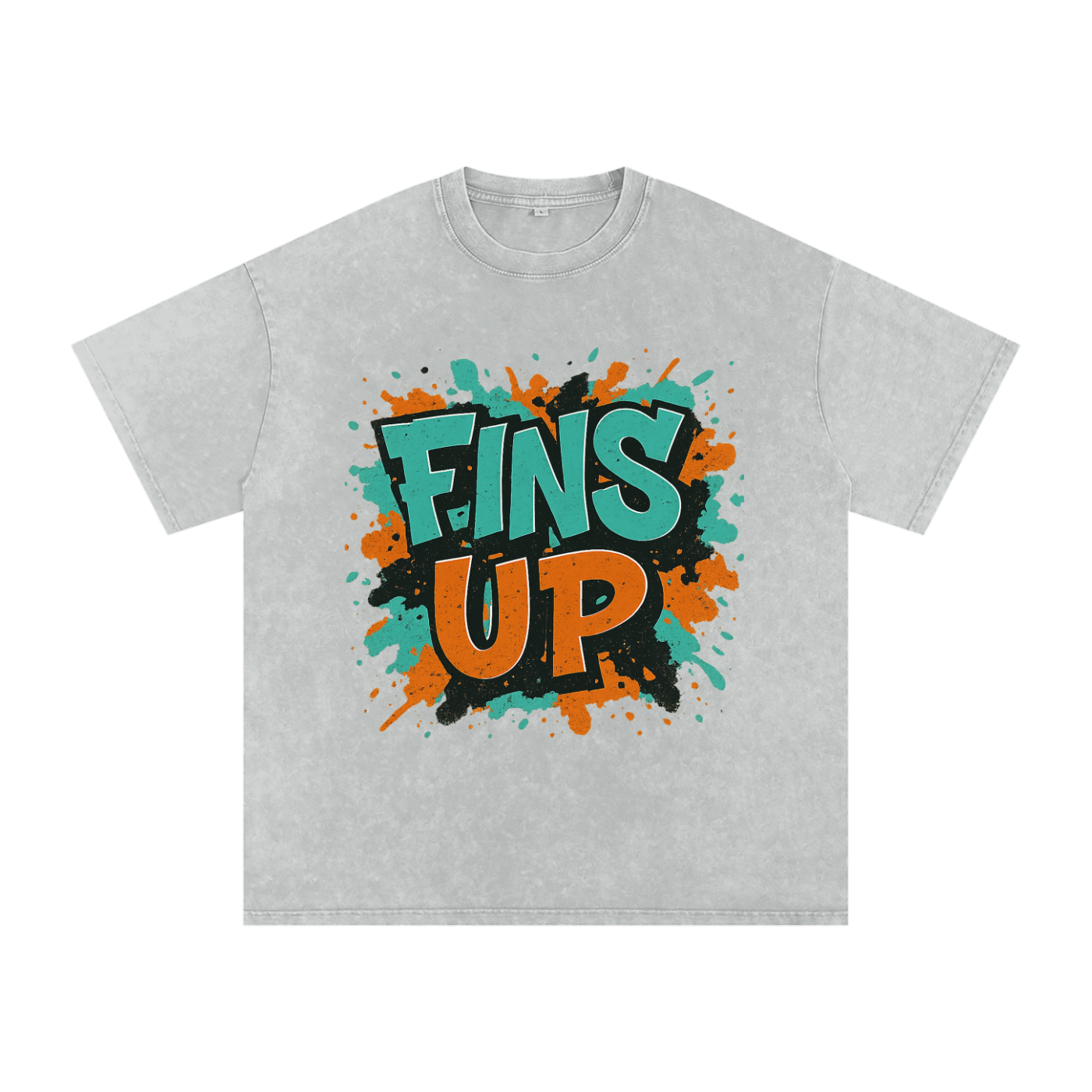 "Fins Up" Miami Inspired Oversized Vintage Tee