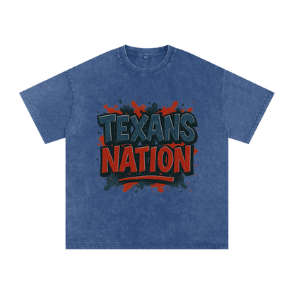 "Texans Nation" Houston Inspired Oversized Vintage Tee