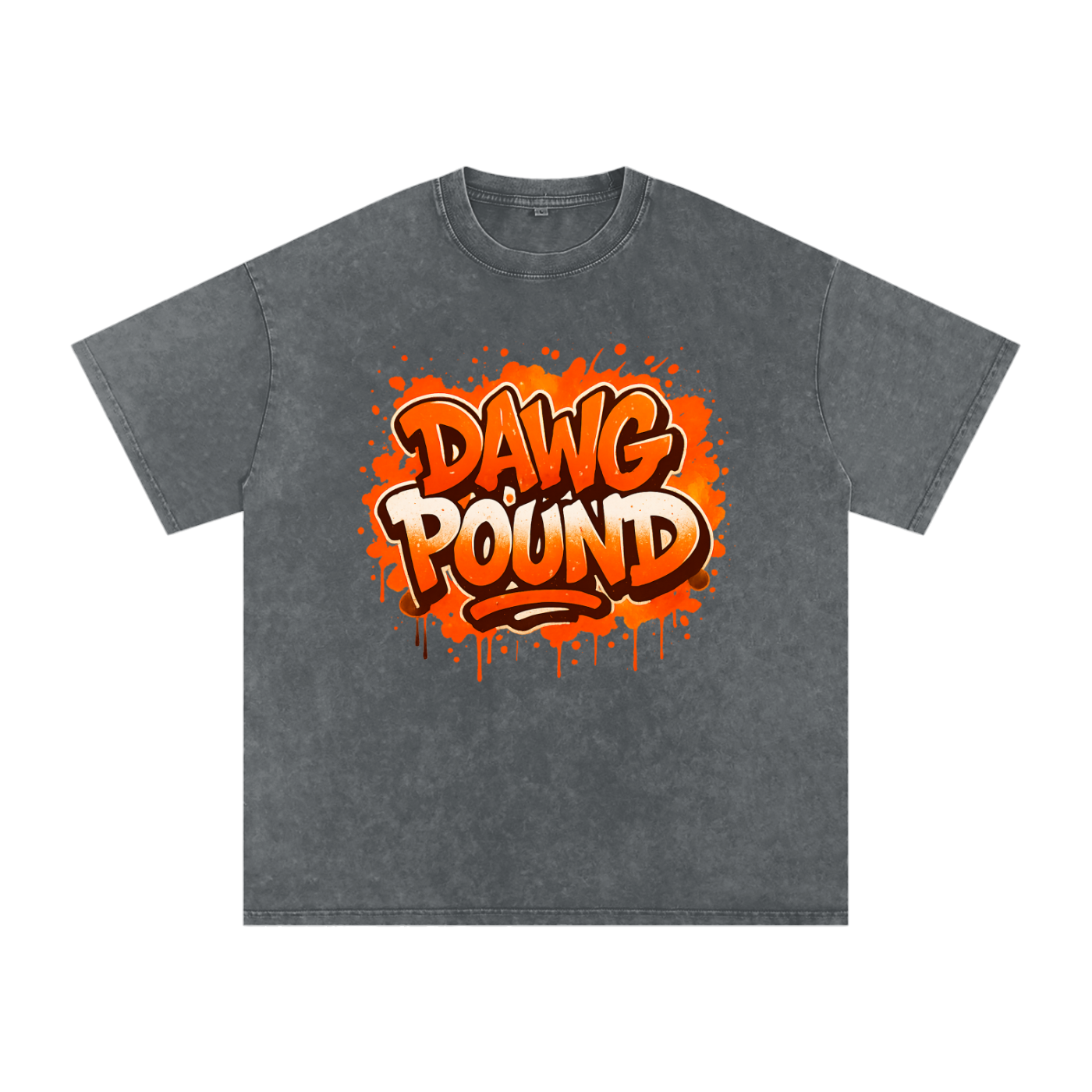 "Dawg Pound" Cleveland Inspired Oversized Vintage Tee