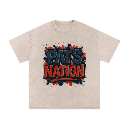 "Pats Nation" New England Inspired Oversized Vintage Tee