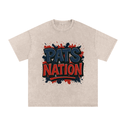 "Pats Nation" New England Inspired Oversized Vintage Tee