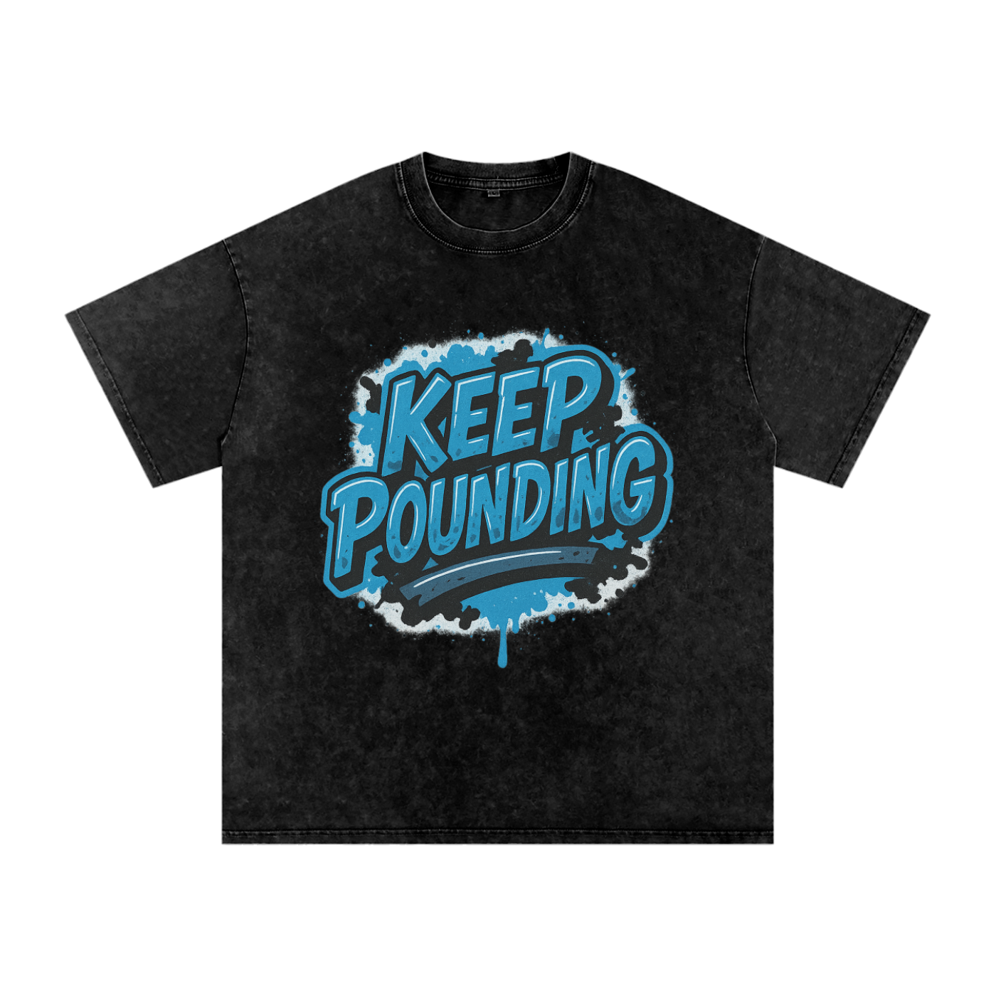 &quot;Keep Pounding&quot; Carolina Inspired Oversized Vintage Tee