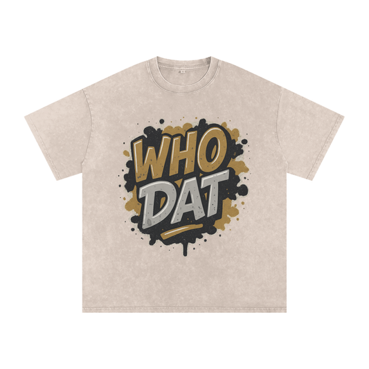 "Who Dat" New Orleans Inspired Oversized Vintage Tee