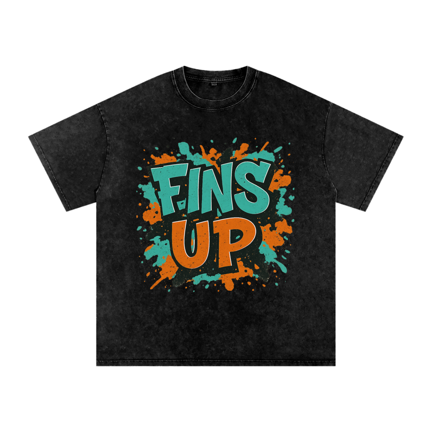 "Fins Up" Miami Inspired Oversized Vintage Tee