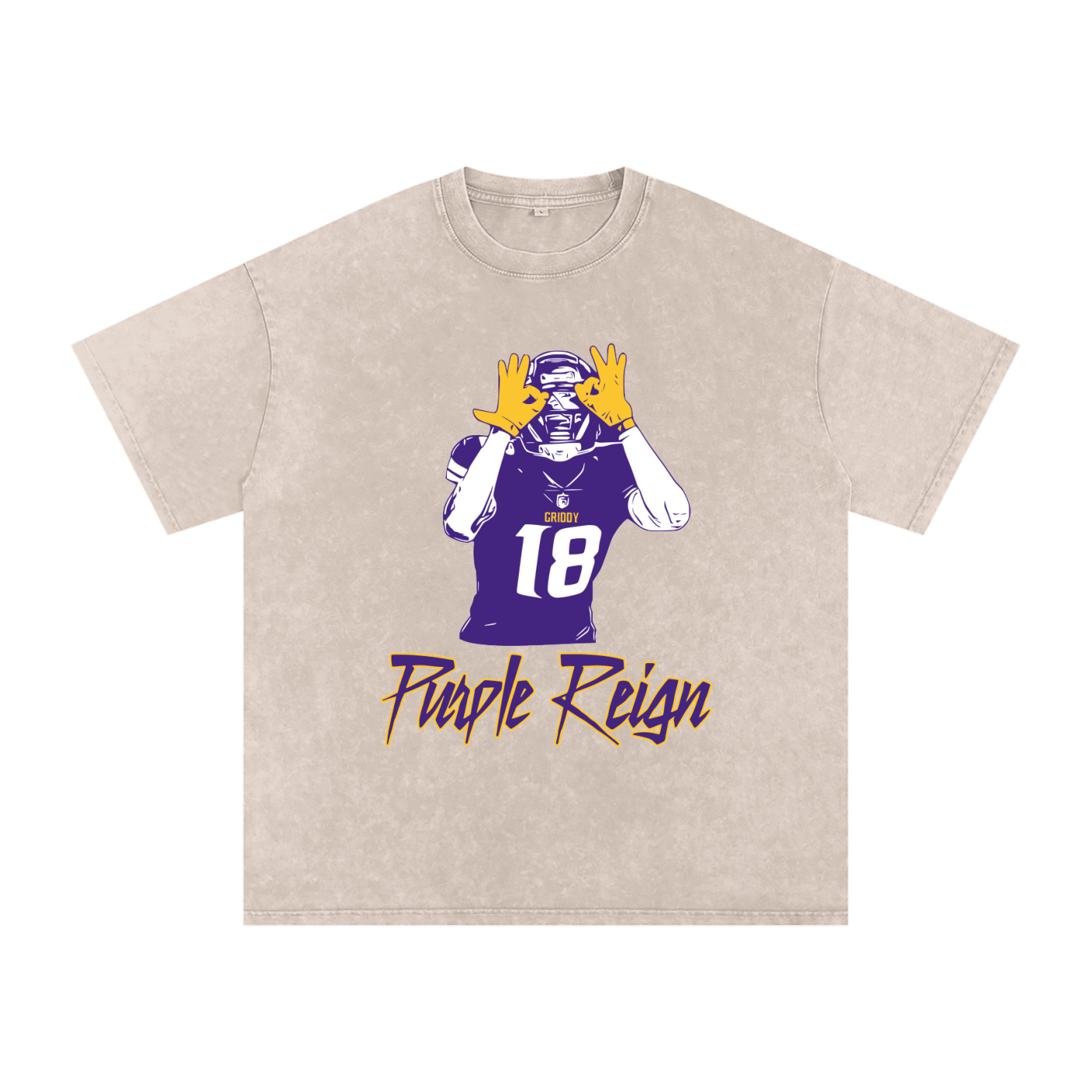 Justin Jefferson "Purple Reign" Oversized Vintage Tee