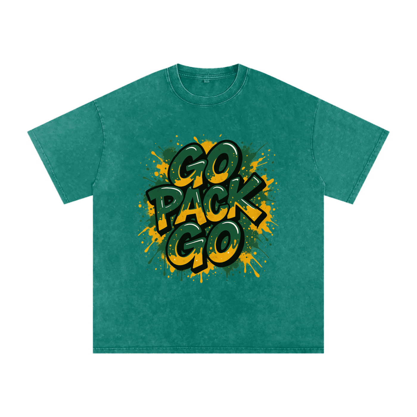 "Go Pack Go" Green Bay Inspired Oversized Vintage Tee