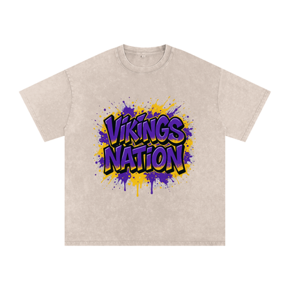"Vikings Nation" Minnesota Inspired Oversized Vintage Tee