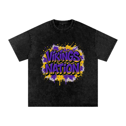 "Vikings Nation" Minnesota Inspired Oversized Vintage Tee