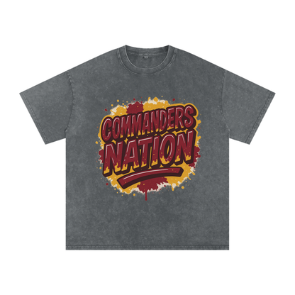 "Commanders Nation" Washington Inspired Oversized Vintage Tee