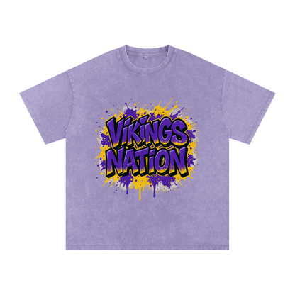 "Vikings Nation" Minnesota Inspired Oversized Vintage Tee