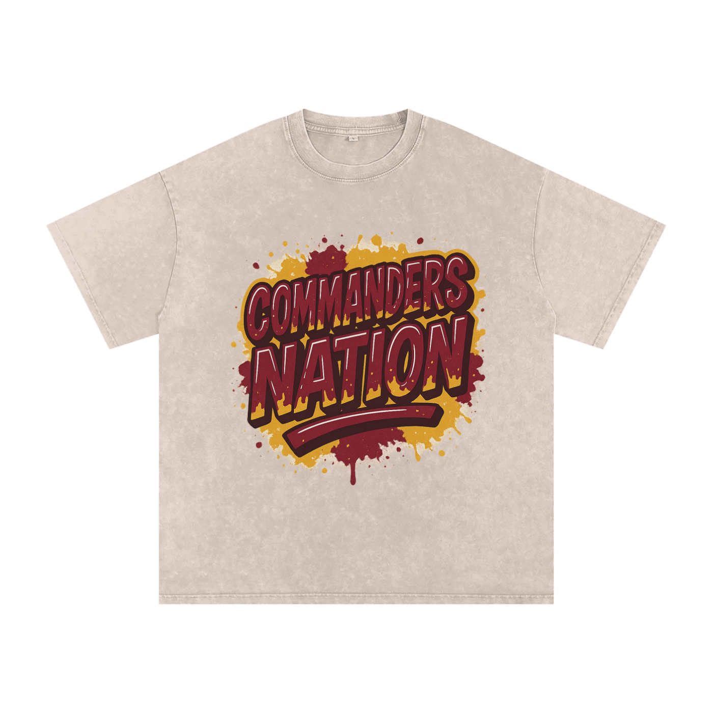 "Commanders Nation" Washington Inspired Oversized Vintage Tee