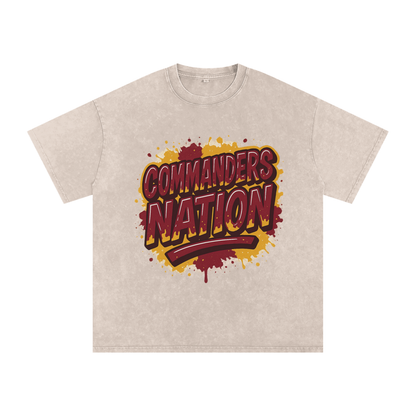 "Commanders Nation" Washington Inspired Oversized Vintage Tee