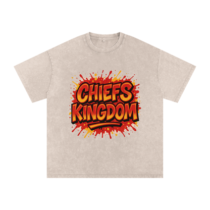 "Chiefs Kingdom" Kansas City Inspired Oversized Vintage Tee