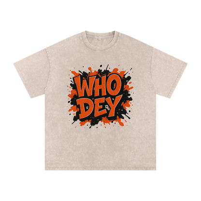 "Who Dey" Cincinnati Inspired Oversized Vintage Tee