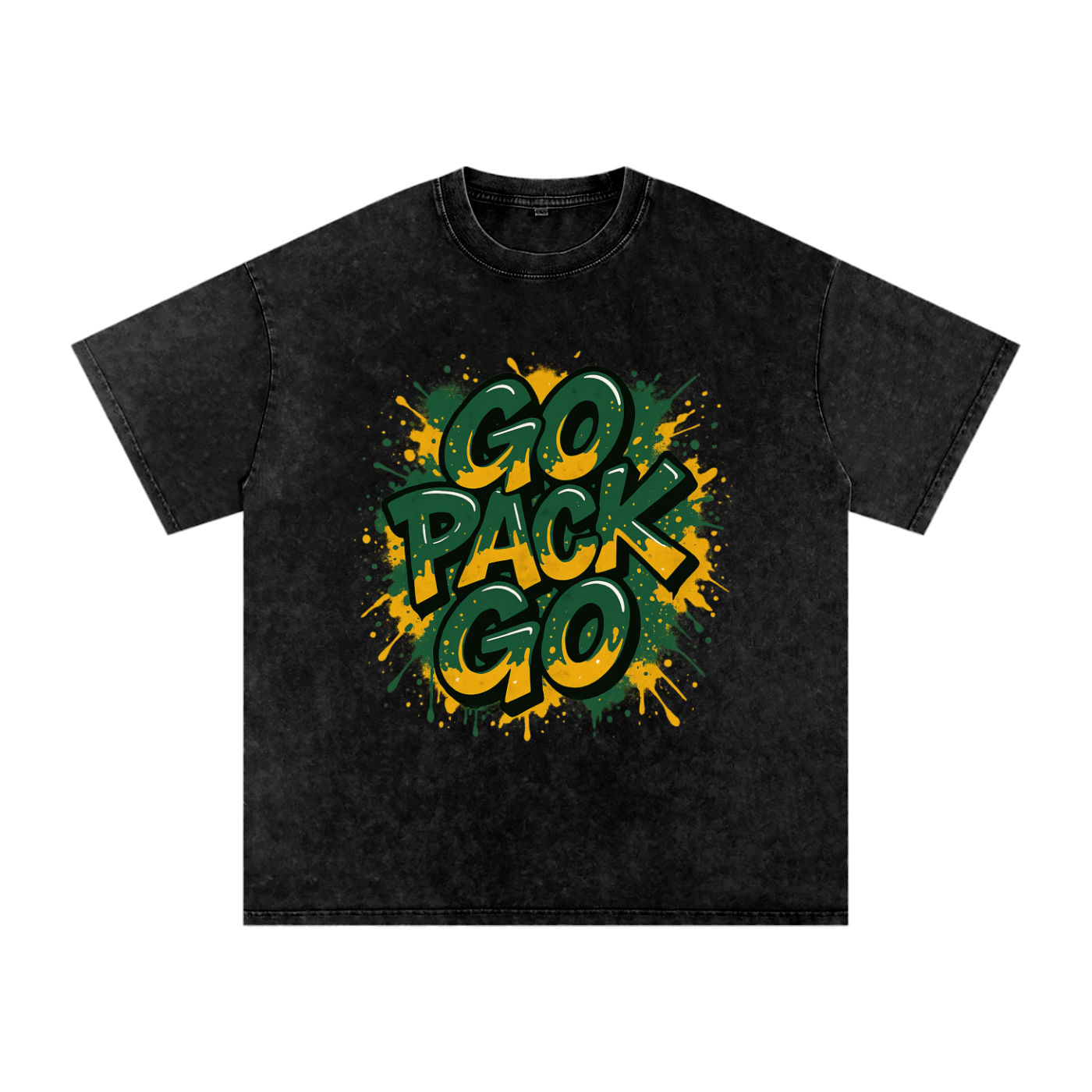 "Go Pack Go" Green Bay Inspired Oversized Vintage Tee