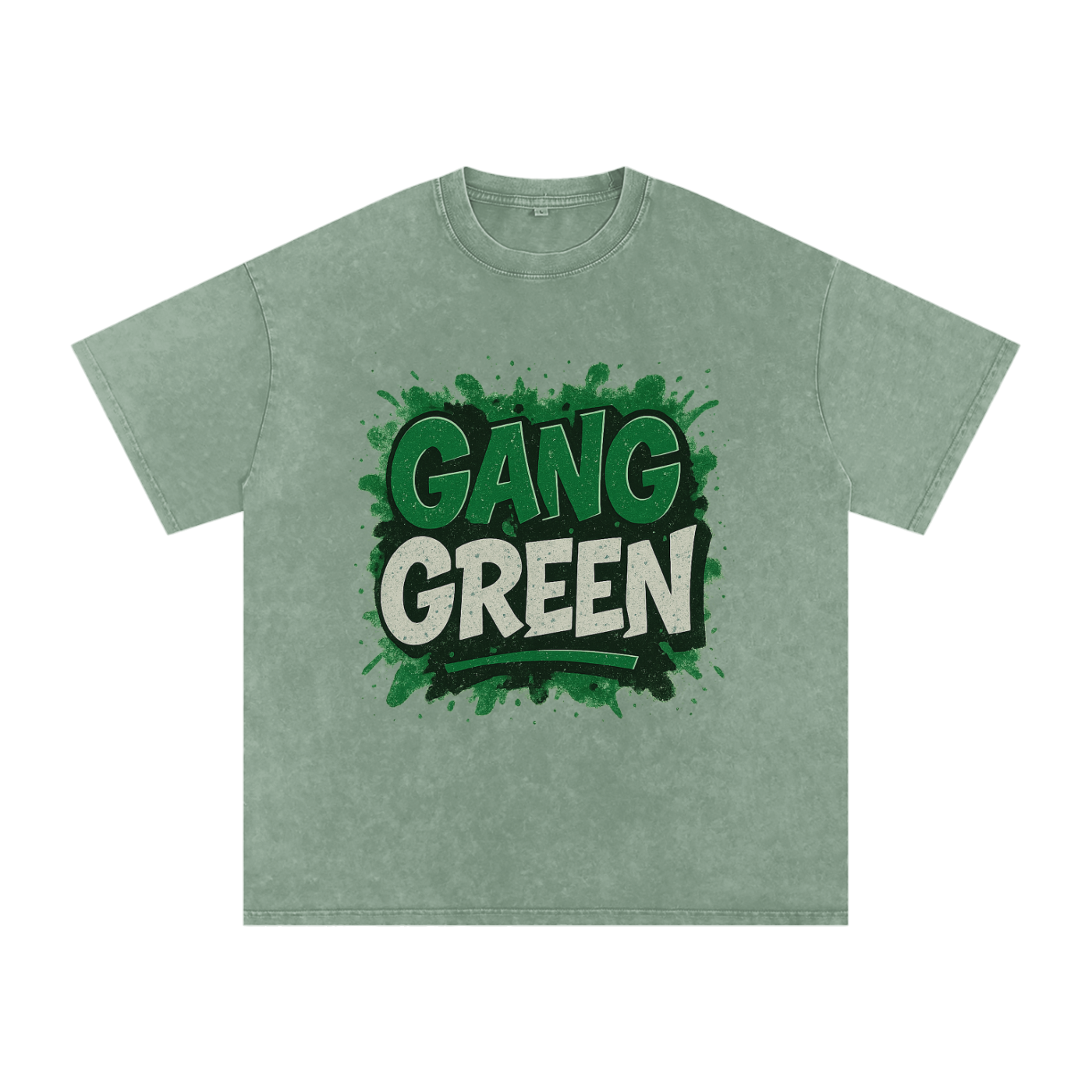 "Gang Green" New York Inspired Oversized Vintage Tee