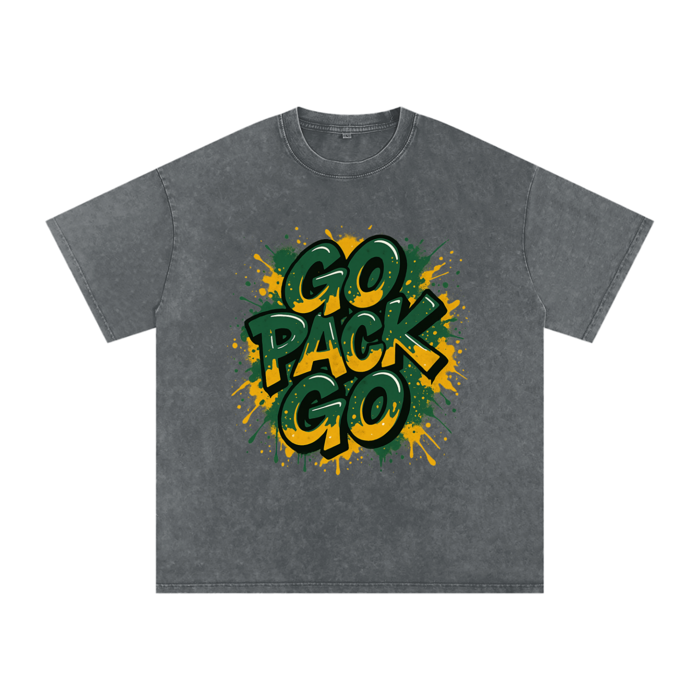 "Go Pack Go" Green Bay Inspired Oversized Vintage Tee