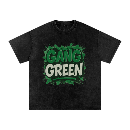 "Gang Green" New York Inspired Oversized Vintage Tee