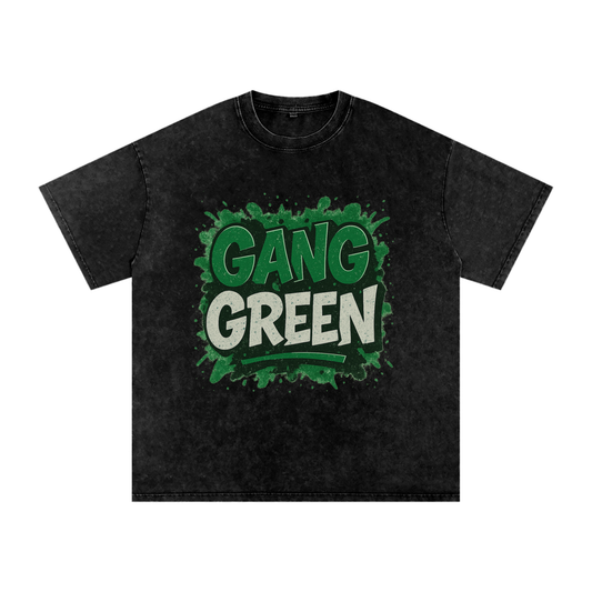 "Gang Green" New York Inspired Oversized Vintage Tee