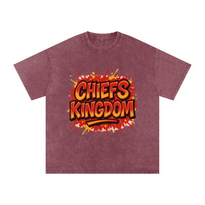 "Chiefs Kingdom" Kansas City Inspired Oversized Vintage Tee