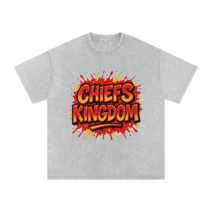 "Chiefs Kingdom" Kansas City Inspired Oversized Vintage Tee