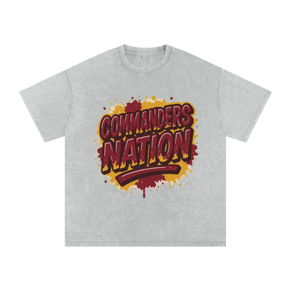 "Commanders Nation" Washington Inspired Oversized Vintage Tee