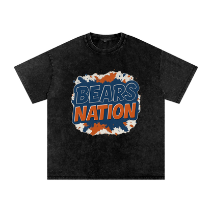 "Bears Nation" Chicago Inspired Oversized Vintage Tee
