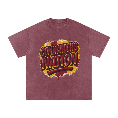 "Commanders Nation" Washington Inspired Oversized Vintage Tee