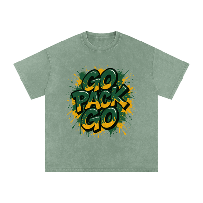 "Go Pack Go" Green Bay Inspired Oversized Vintage Tee