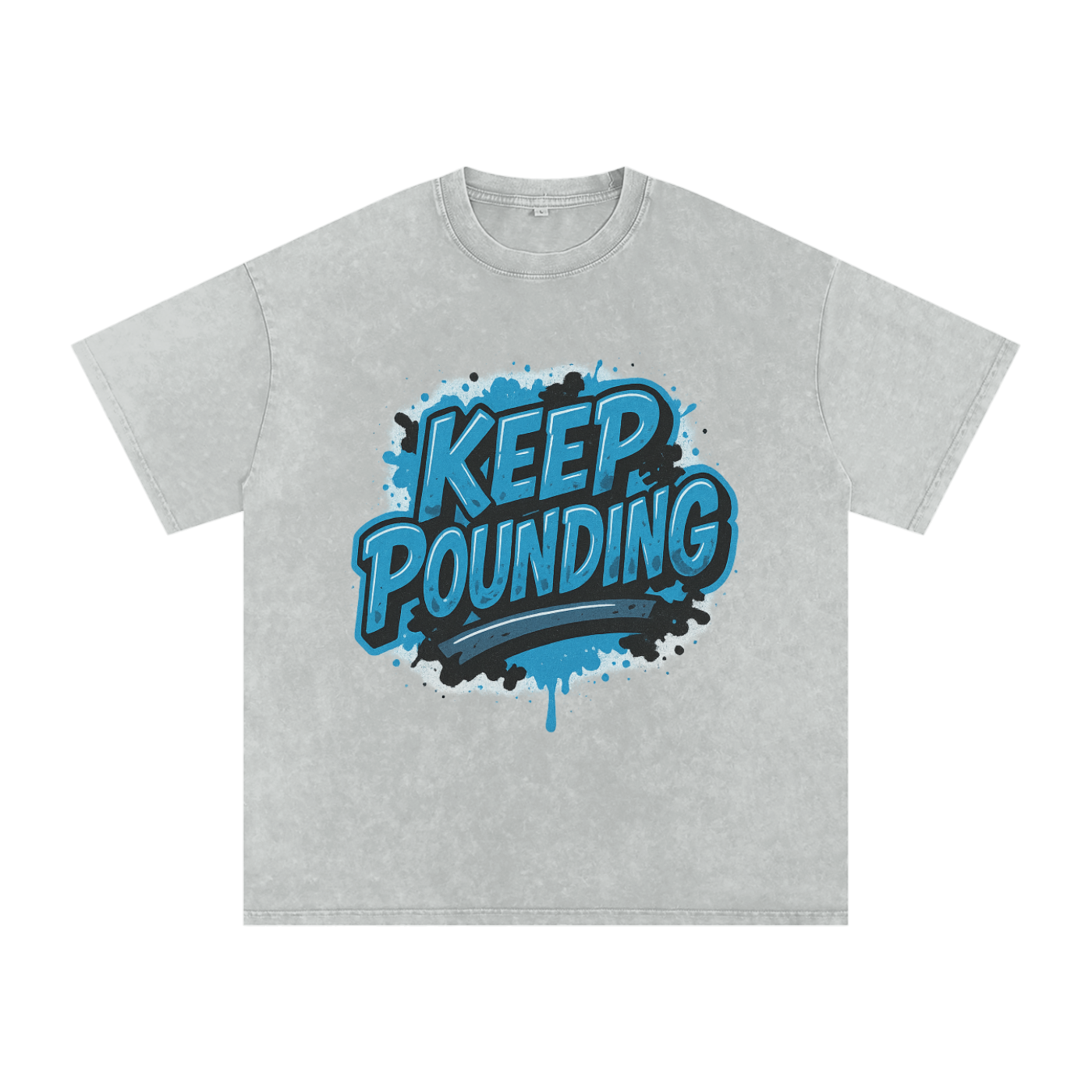 &quot;Keep Pounding&quot; Carolina Inspired Oversized Vintage Tee