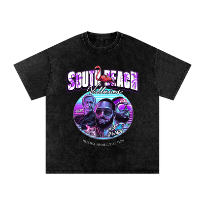 "South Beach Villains" Oversized Vintage Tee