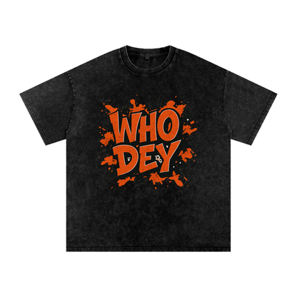 "Who Dey" Cincinnati Inspired Oversized Vintage Tee